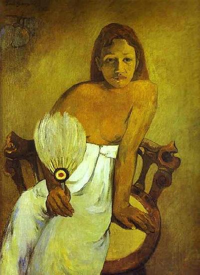 Paul Gauguin Donna col ventaglio Spain oil painting art